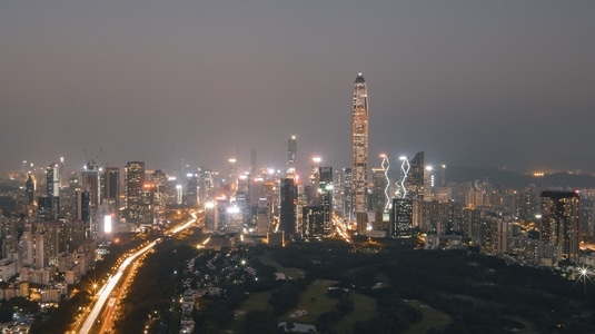 深圳-夜景-追梦-高楼大厦-城市风光 图片素材