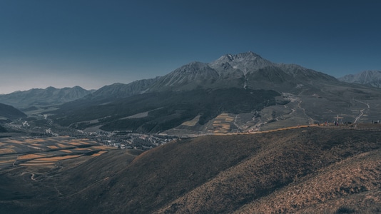 旅游-雪山-蓝天白云-风景-风光 图片素材