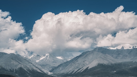 旅游-雪山-蓝天白云-风景-风光 图片素材