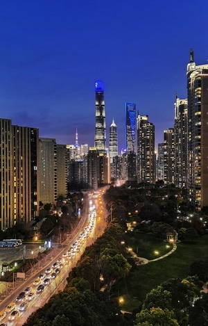 上海-夜景-手机-华为-夜景 图片素材