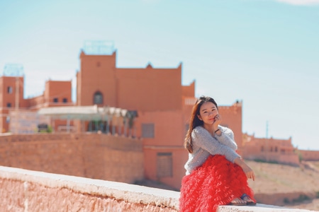 旅行-摩洛哥-旅拍-拉巴特-美女 图片素材