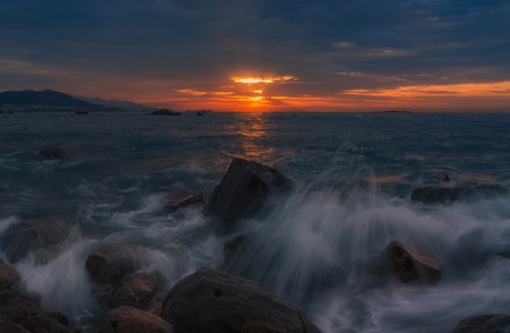 城市-天空-大海-海岸-青岛 图片素材