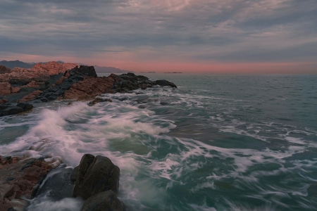 自然-大海-海浪-岩石-波浪 图片素材