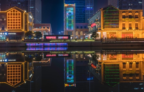 楚河汉街-夜市-步行街-商业-湖北 图片素材