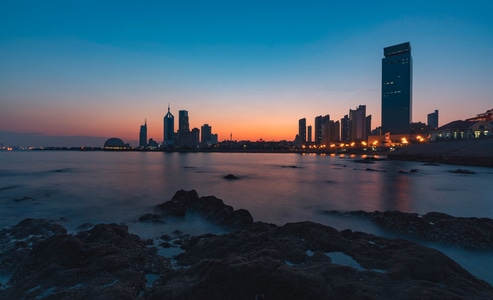 夕阳-晚霞-色彩-海滨-天际线 图片素材