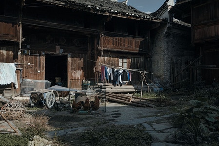 纪实-乡村-老房子-老人-黔东南 图片素材