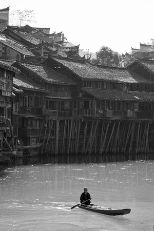 街拍-纪实-沱江-船-舟 图片素材
