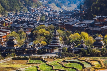 黔东南-肇兴侗寨-风景-旅行-风景 图片素材