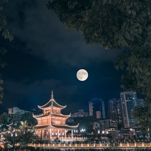 古建筑-风光-夜景-贵阳-甲秀楼 图片素材