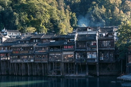 凤凰-沱江-吊脚楼-风景-吊脚楼 图片素材