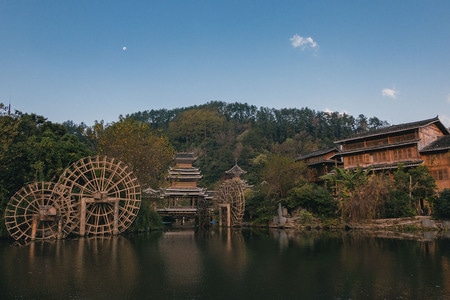 旅行-黔东南-肇兴侗寨-水车-风景 图片素材