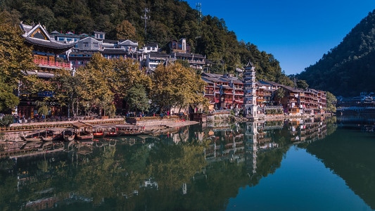 风光-凤凰-古城-沱江-风景 图片素材