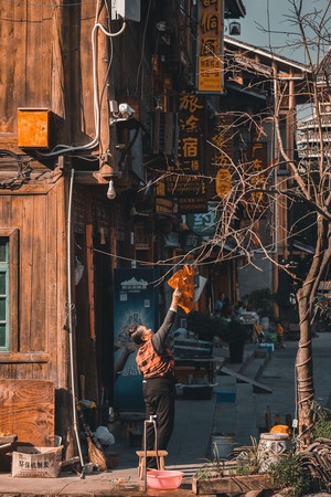 纪实-街拍-黔东南-侗寨-街道 图片素材