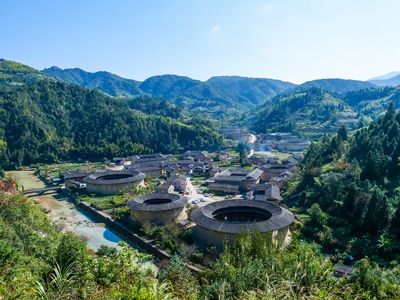 土楼-文化遗产-旅行-nomo-旅游 图片素材