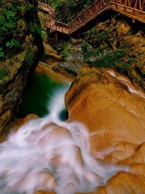 名胜-名山-慢门-风光-水 图片素材