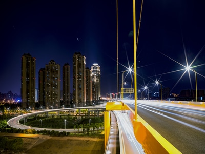 慢门-风光-夜色-武汉-风景 图片素材