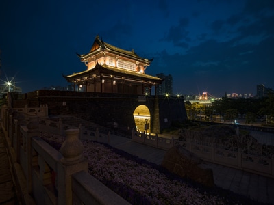 武汉市-古建筑-古建-长爆-慢门 图片素材