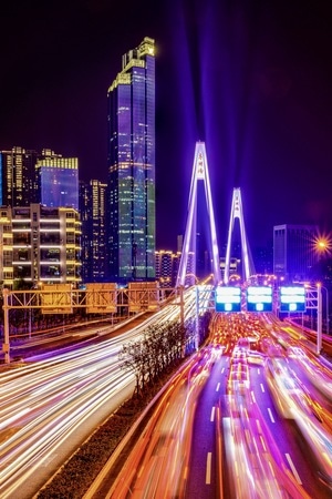 桥-武汉市-哈苏-城市风景-道路 图片素材