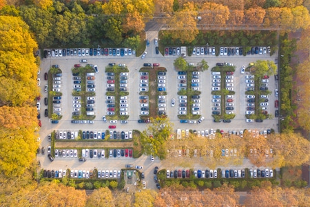 一镜知秋-武汉大学-停车场-车-轿车 图片素材