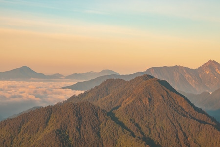云海-西岭雪山-风景-风光-自然 图片素材