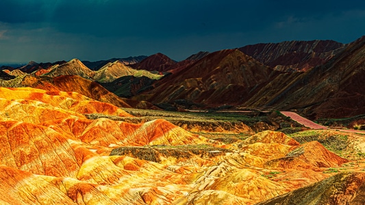 旅游-艺术风光-美景-七彩丹霞张掖-岩石 图片素材