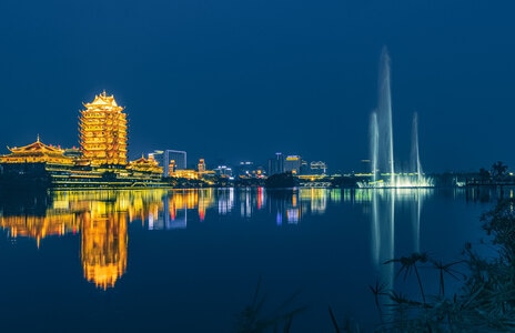 蓝-蓝调城市风光-蓝调-夜景-城市 图片素材