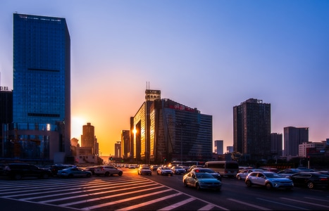风光-暖色-城市风光-夕阳-光影 图片素材