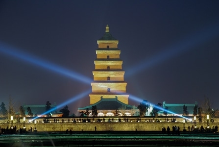 旅游-古建筑-寺院-夜景-摄影部落 图片素材