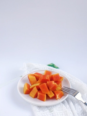 水果-美食-简单-休闲-木瓜 图片素材