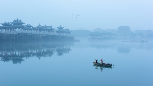 风光-建筑-桥-江-韩江 图片素材