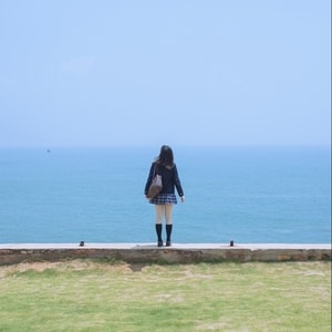 毕业季-人像写真-青岛-旅行-海滨 图片素材