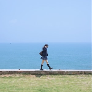 毕业季-人像写真-青岛-旅行-海滨 图片素材