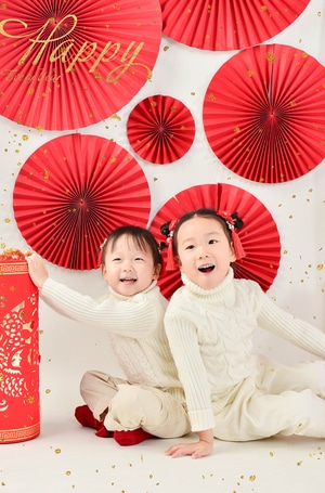 春节-孩童-儿童-小孩-小女孩 图片素材