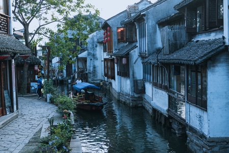 人文-建筑-富士-水乡-周庄 图片素材