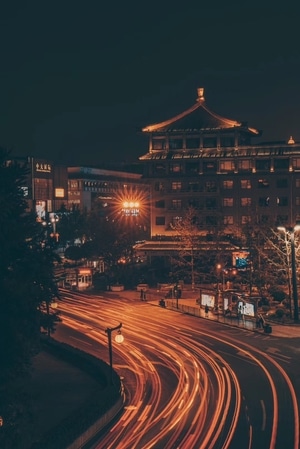 生活-旅行-风光-城市-车流 图片素材