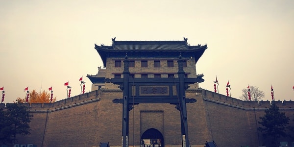 西安-城市-古建筑-城墙-城楼 图片素材