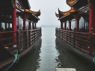 游船-小船-帆船-西湖-断桥 图片素材