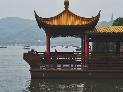 游船-小船-帆船-西湖-断桥 图片素材