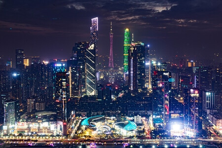 广州-中轴线-cbd-夜景-夜景 图片素材