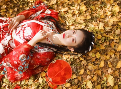 汉服-汉服人像-美人-古风-汉服写真 图片素材