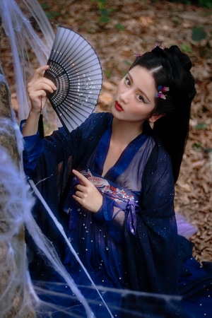 汉服-汉服摄影-深圳约拍-汉服人像-蝴蝶 图片素材