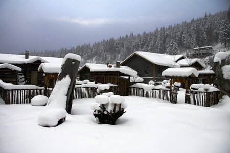 旅拍-冬季-雪景-雪景-雪地 图片素材