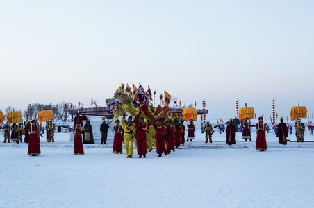 冬捕-大辽文化节-祭祀活动-祭湖-祭祀活动 图片素材