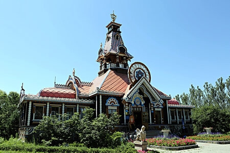 旅拍-异国风情-风景-房屋-伏尔加庄园 图片素材