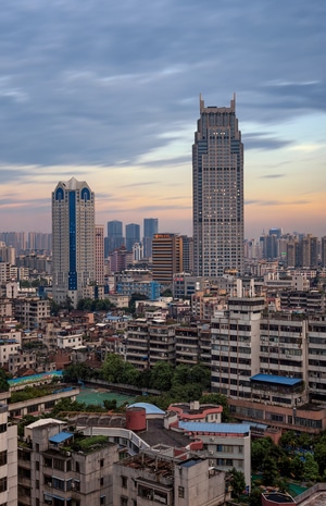 佛山-爬楼-夜景-城市风光-城市风光 图片素材