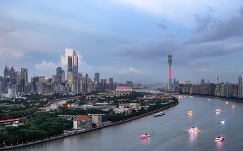 广州-广州塔-珠江-珠江夜景-城市风光 图片素材
