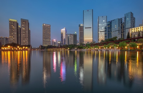 佛山-千灯湖-夜景-城市风光-建筑 图片素材