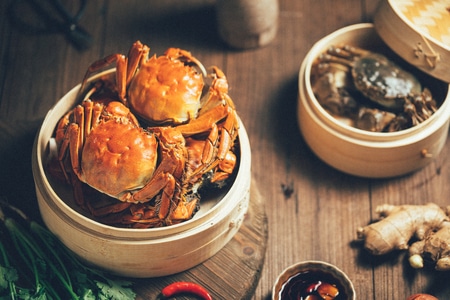 静物摄影-美食-色彩-秋-大闸蟹 图片素材