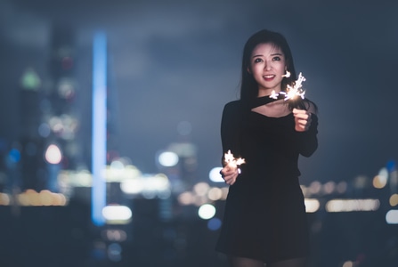 夜景人像-人像-约拍-少女-女生 图片素材