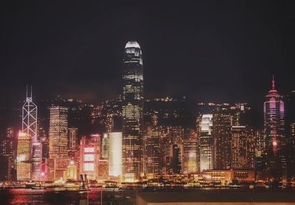 香港-西九龙-夜景-夜景-城市 图片素材